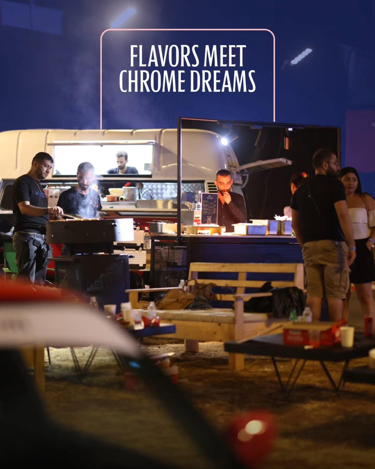 Food stations along the souk