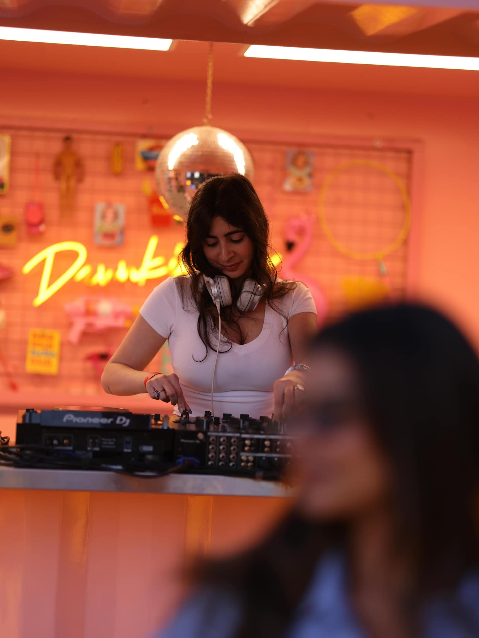A DJ set at a Backdrop event