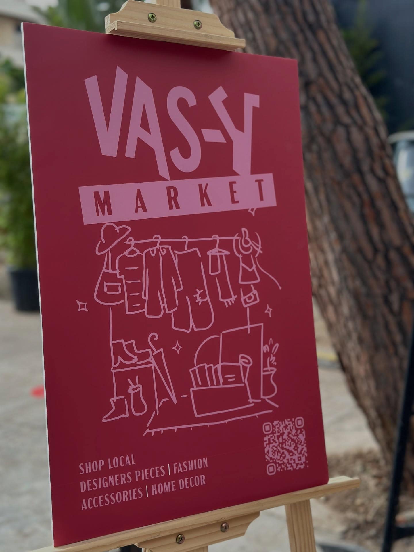 The Vas-y Market sign inside Jounieh Old Souk in 2025